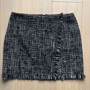 Primark Black and White Textured Pencil Skirt